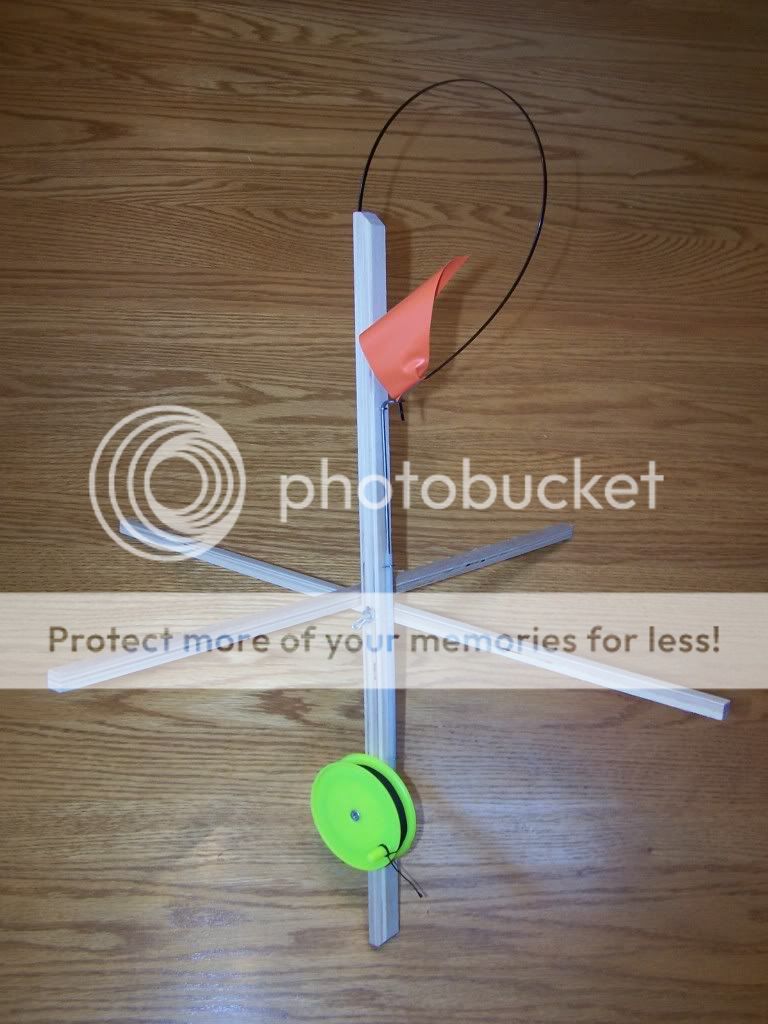 How to make a homemade jigging tipup Michigan Sportsman Online